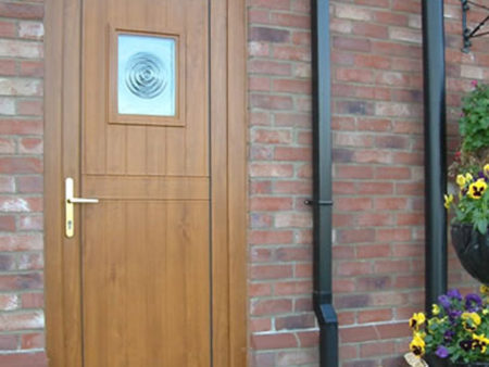 brown wooden upvc door